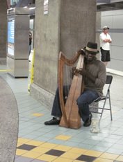 metro harpist